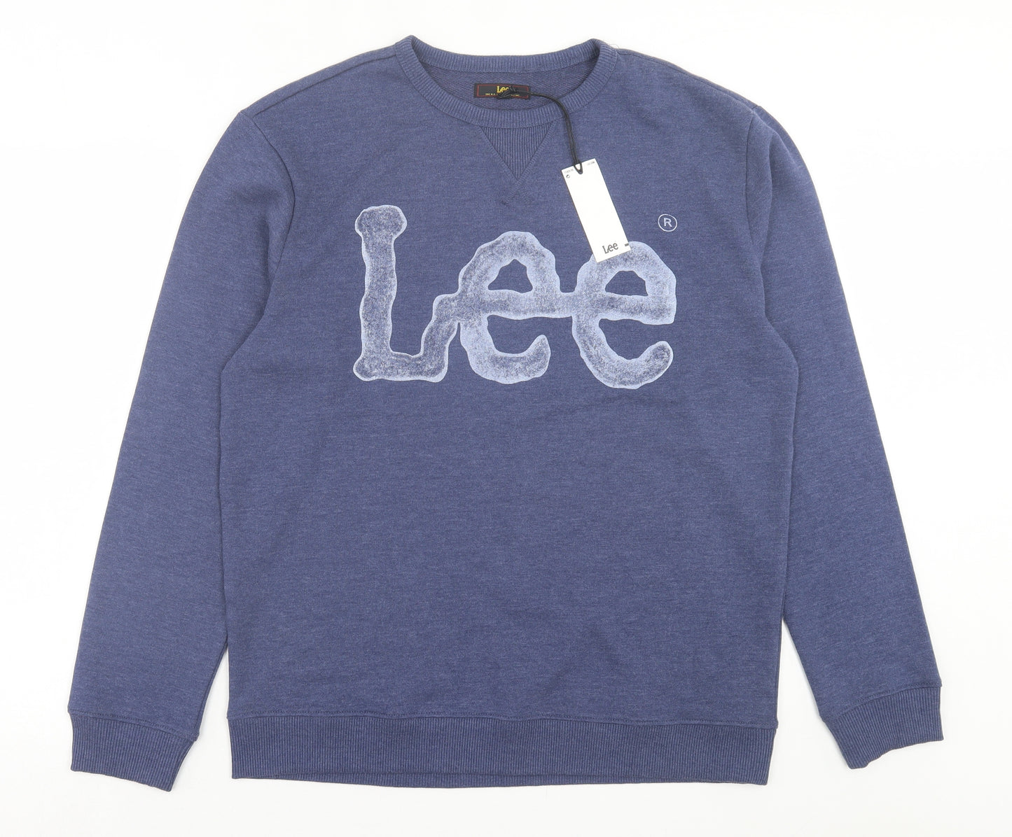 Lee Mens Blue Cotton Pullover Sweatshirt Size L