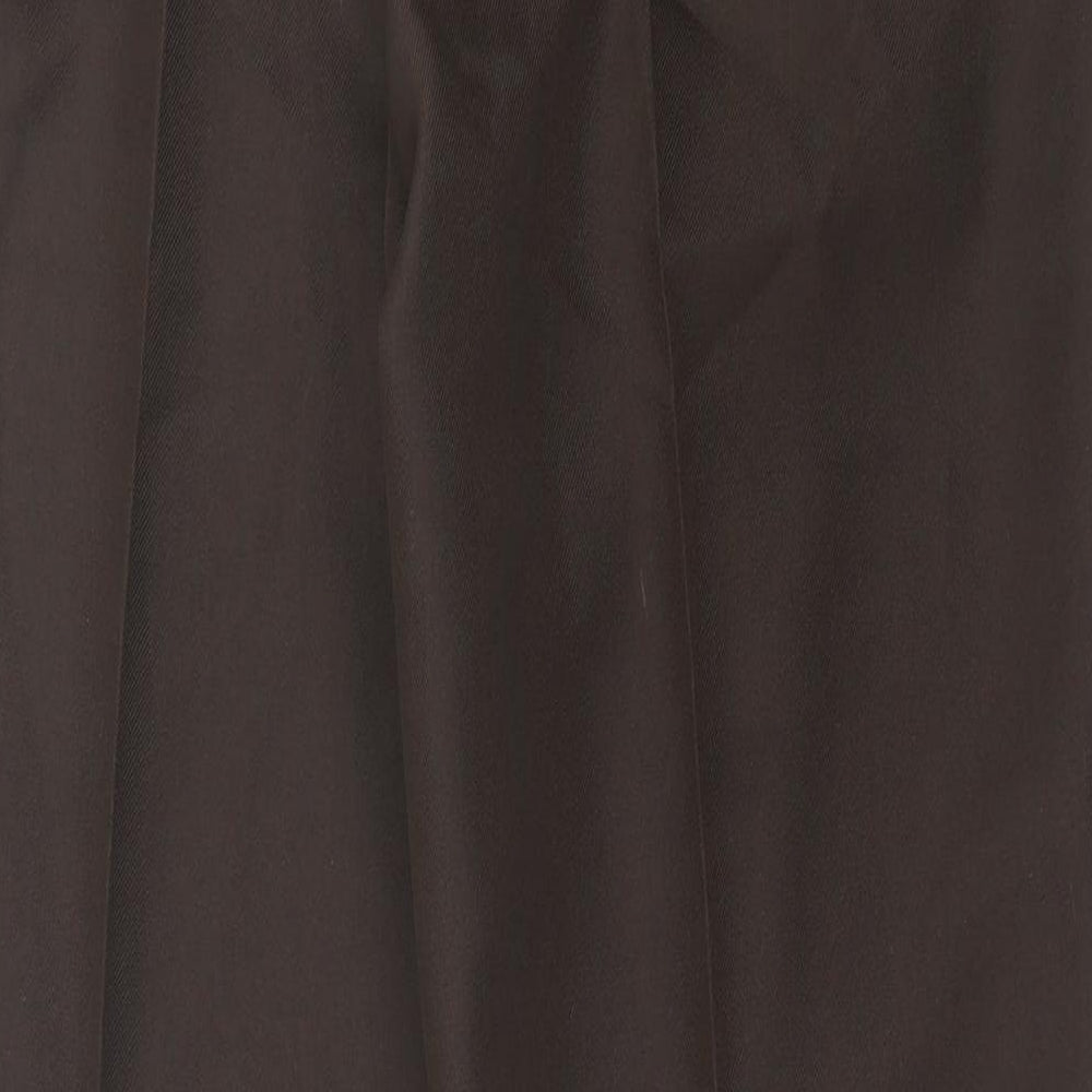 Pegasus Mens Brown Polyester Trousers Size 34 in L31 in Regular Hook & Eye