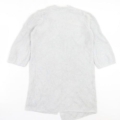 Gap Womens Grey V-Neck Cotton Cardigan Jumper Size S