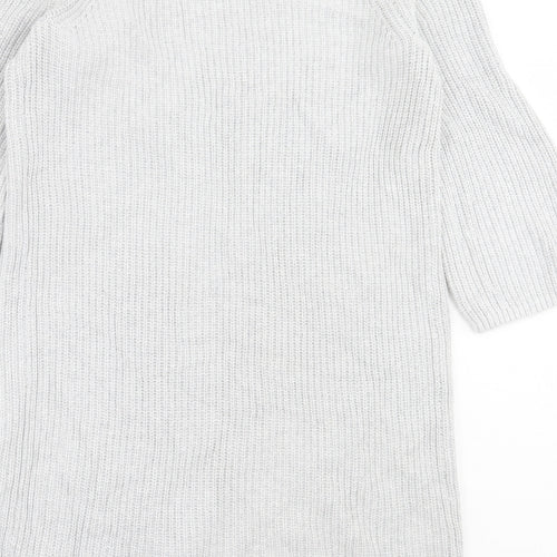 Gap Womens Grey V-Neck Cotton Cardigan Jumper Size S