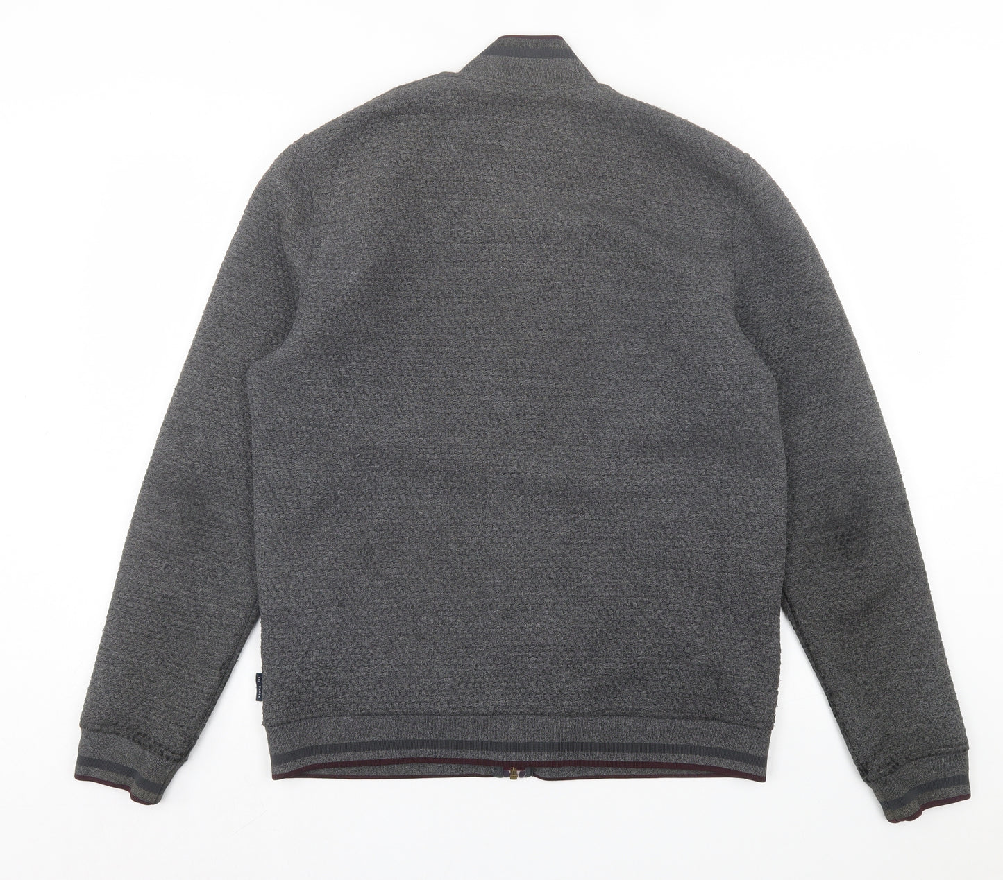Ted Baker Mens Grey Polyester Full Zip Sweatshirt Size L