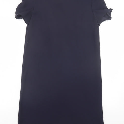 Marks and Spencer Womens Blue Polyester Shift Size 10 Boat Neck Pullover
