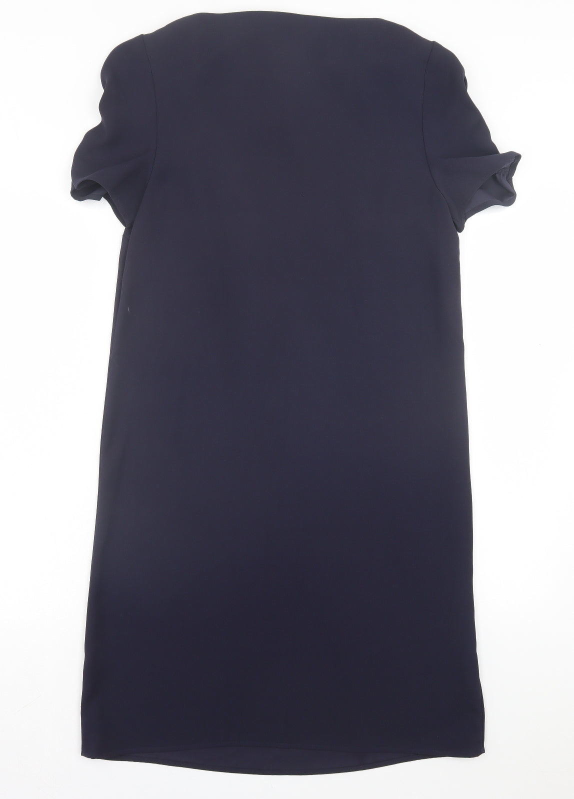 Marks and Spencer Womens Blue Polyester Shift Size 10 Boat Neck Pullover