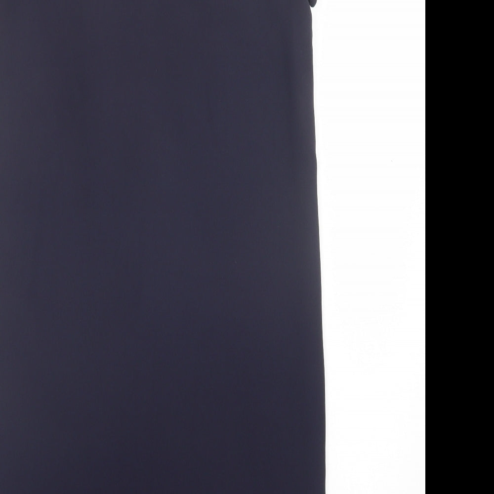 Marks and Spencer Womens Blue Polyester Shift Size 10 Boat Neck Pullover