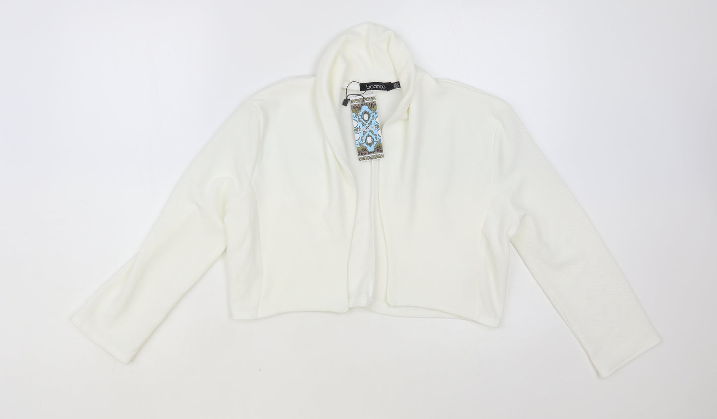 Boohoo Womens White Jacket Blazer Size 12