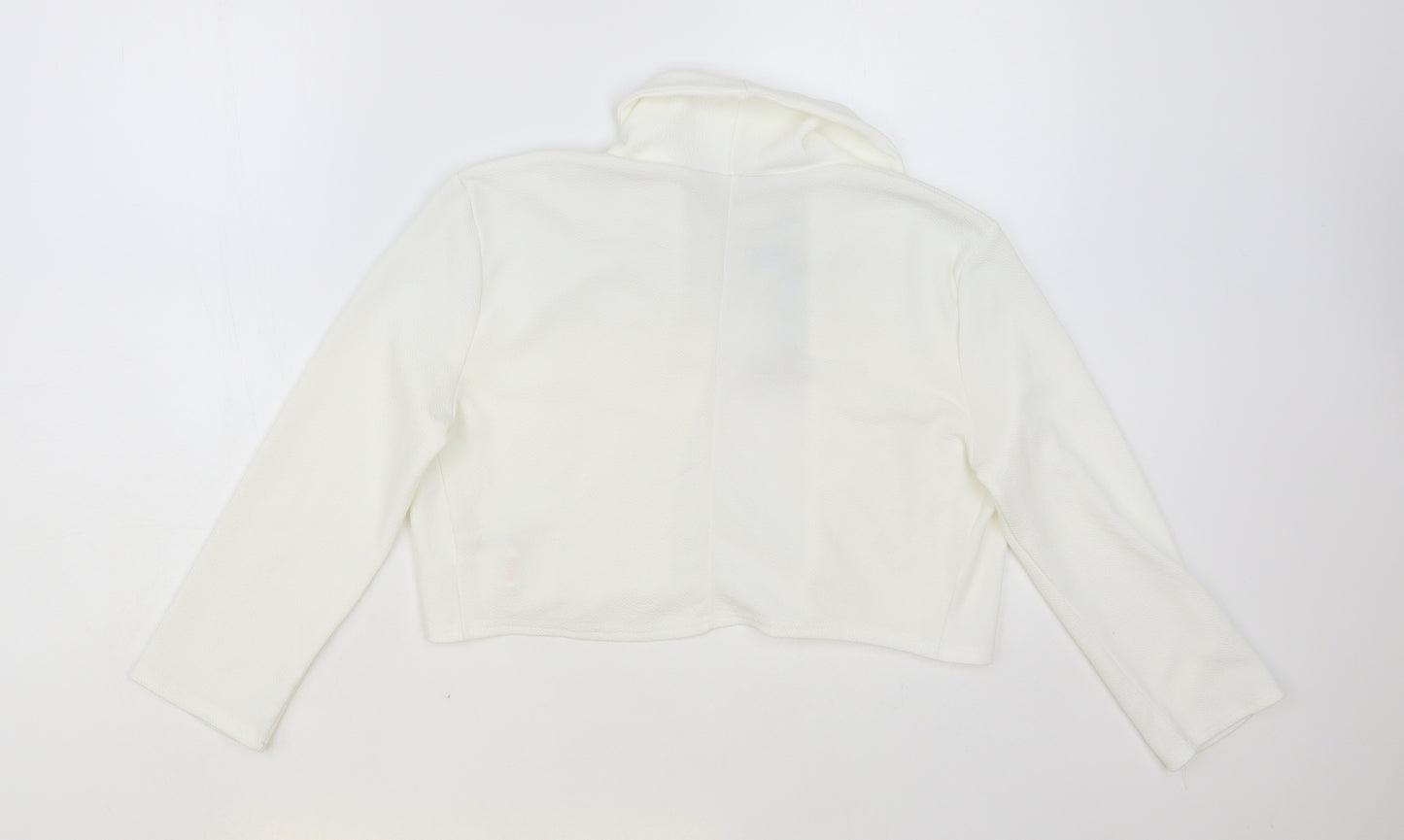 Boohoo Womens White Jacket Blazer Size 12