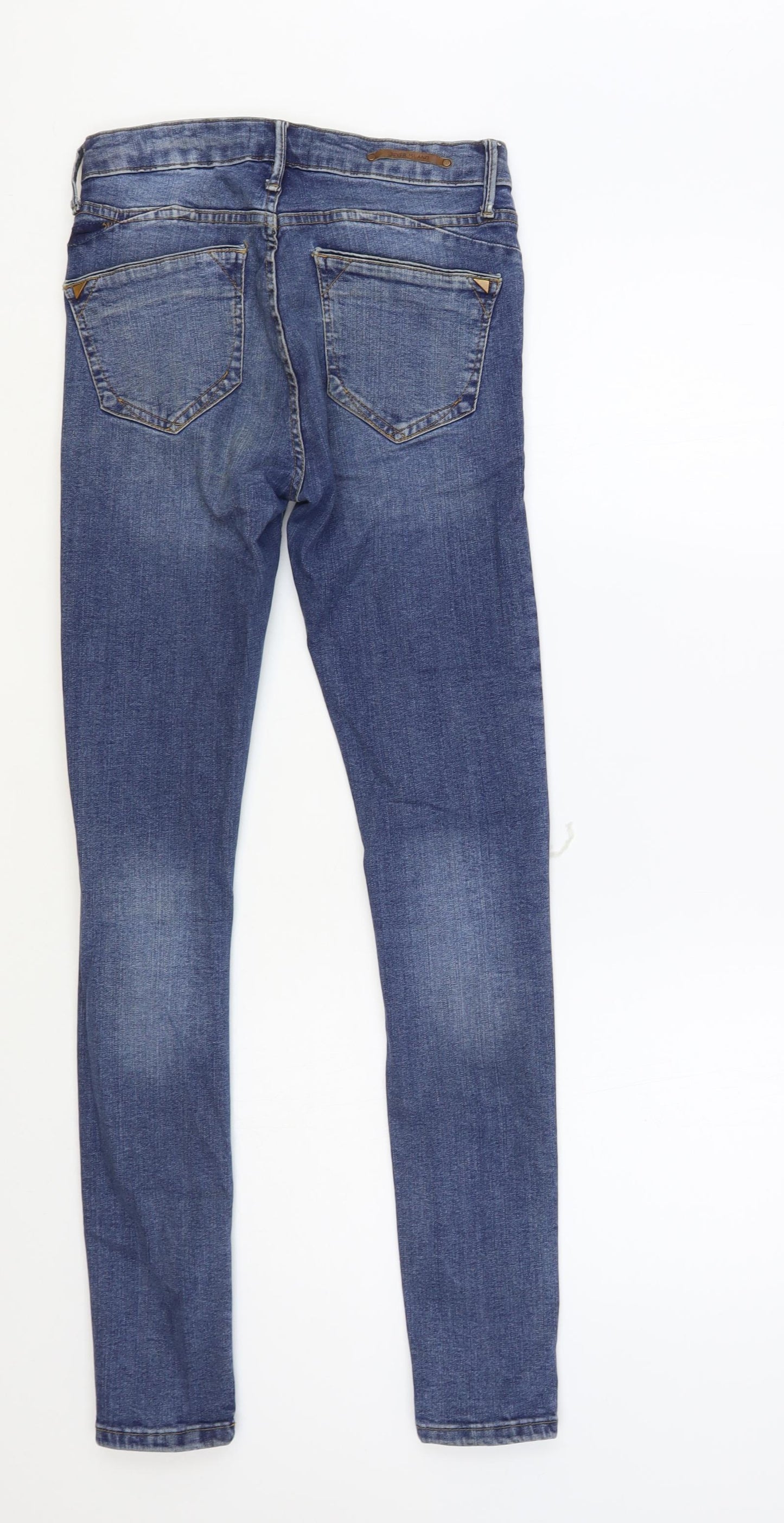 River Island Womens Blue Cotton Skinny Jeans Size 10 L30 in Regular Button
