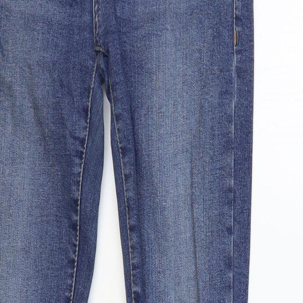 River Island Womens Blue Cotton Skinny Jeans Size 10 L30 in Regular Button
