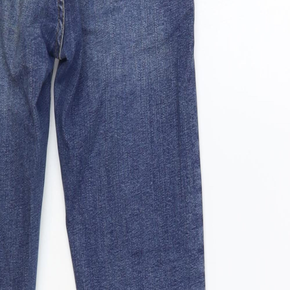 River Island Womens Blue Cotton Skinny Jeans Size 10 L30 in Regular Button