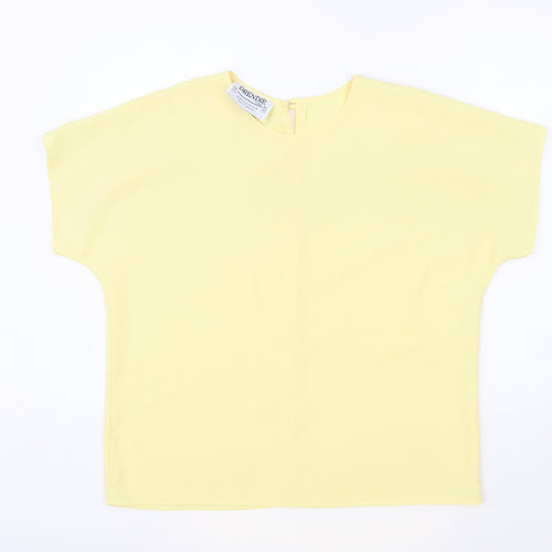 Drendie Womens Beige Polyester Basic Blouse Size 14 Round Neck