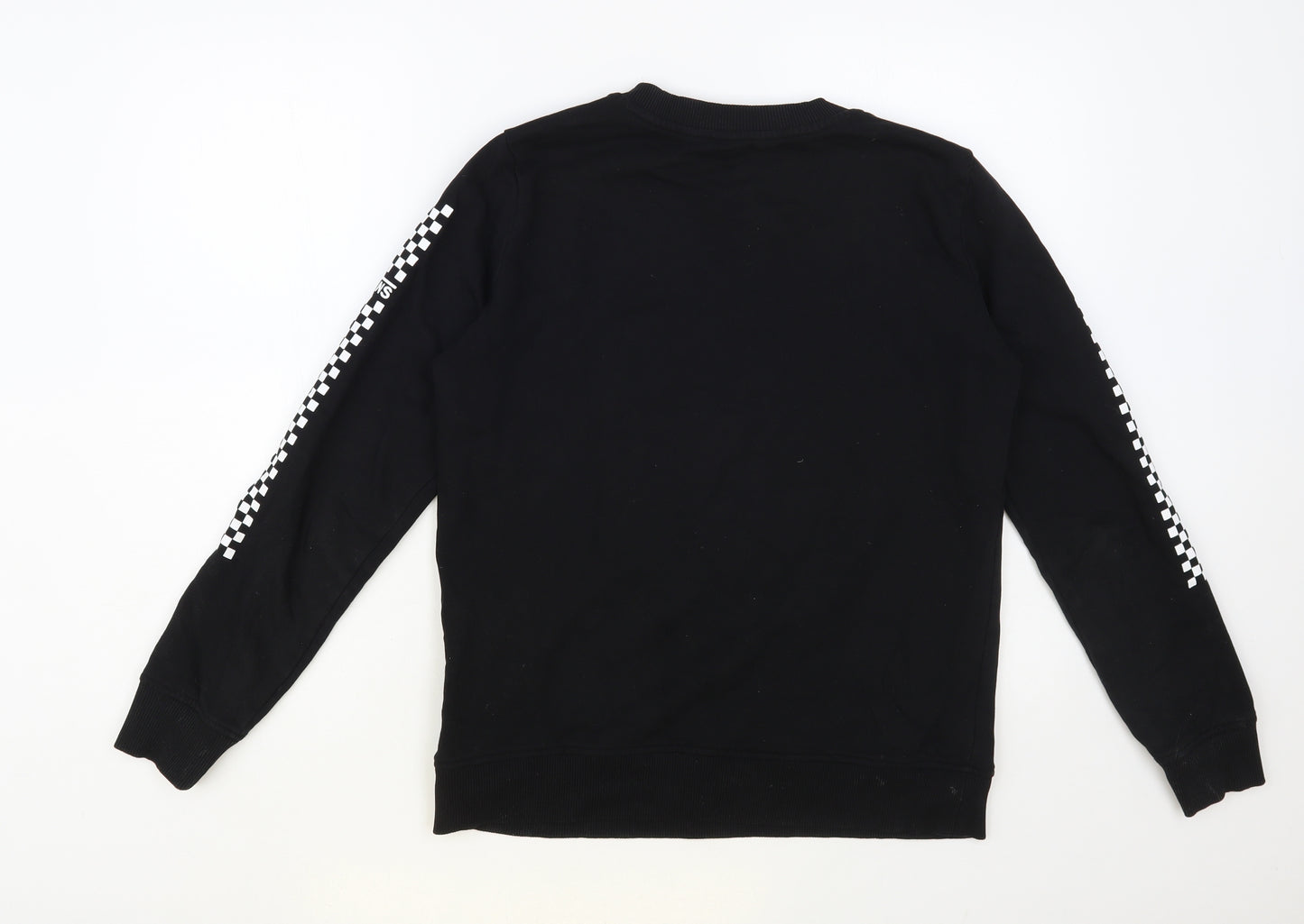 VANS Womens Black Cotton Pullover Sweatshirt Size S Pullover