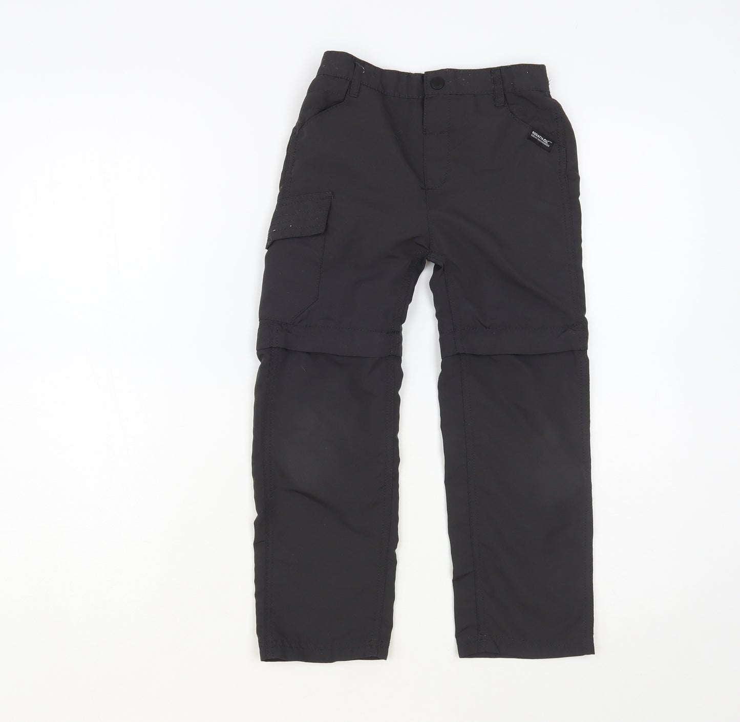 Regatta Boys Grey Polyester Cargo Trousers Size 5-6 Years Regular Snap