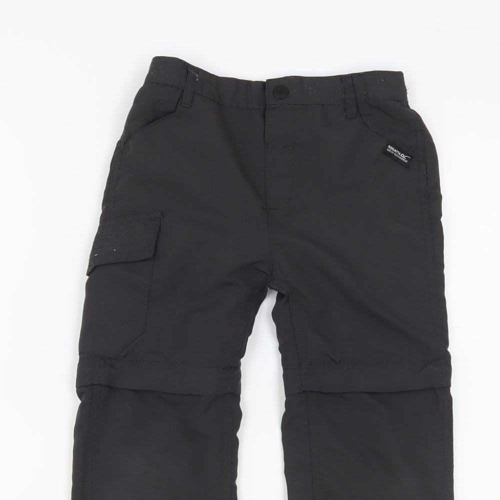 Regatta Boys Grey Polyester Cargo Trousers Size 5-6 Years Regular Snap