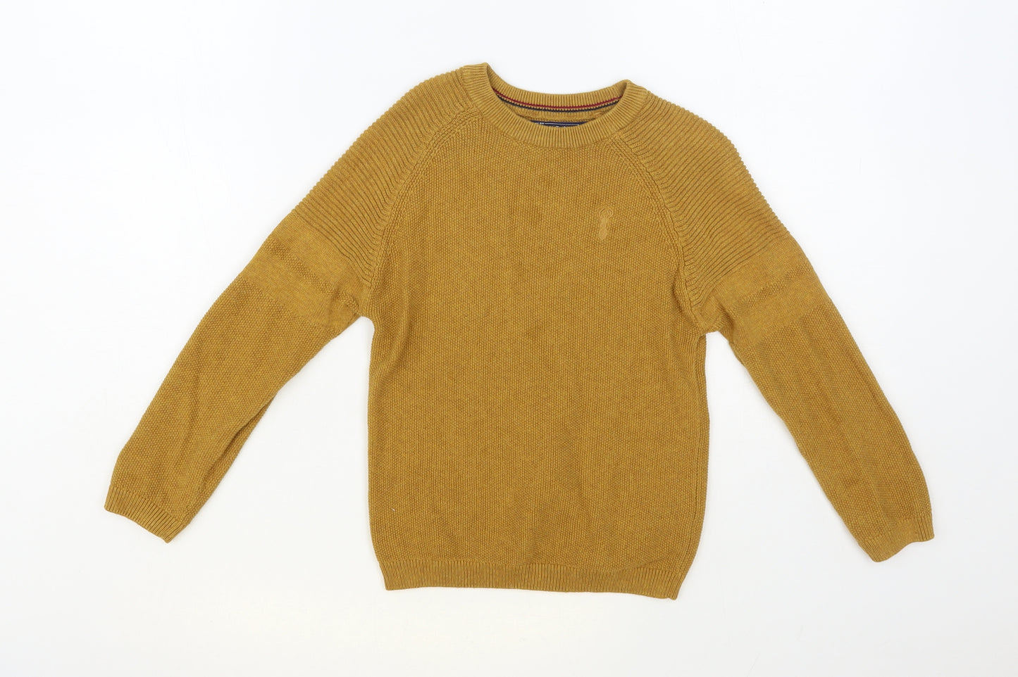 NEXT Boys Yellow Crew Neck Cotton Pullover Jumper Size 6 Years Pullover