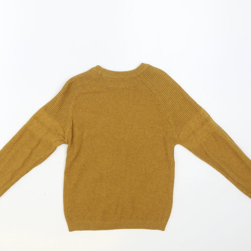 NEXT Boys Yellow Crew Neck Cotton Pullover Jumper Size 6 Years Pullover