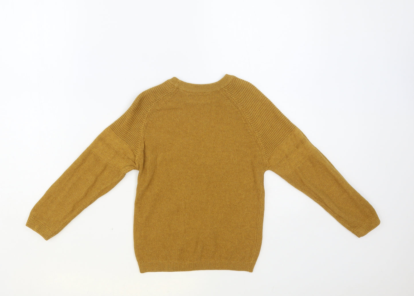 NEXT Boys Yellow Crew Neck Cotton Pullover Jumper Size 6 Years Pullover