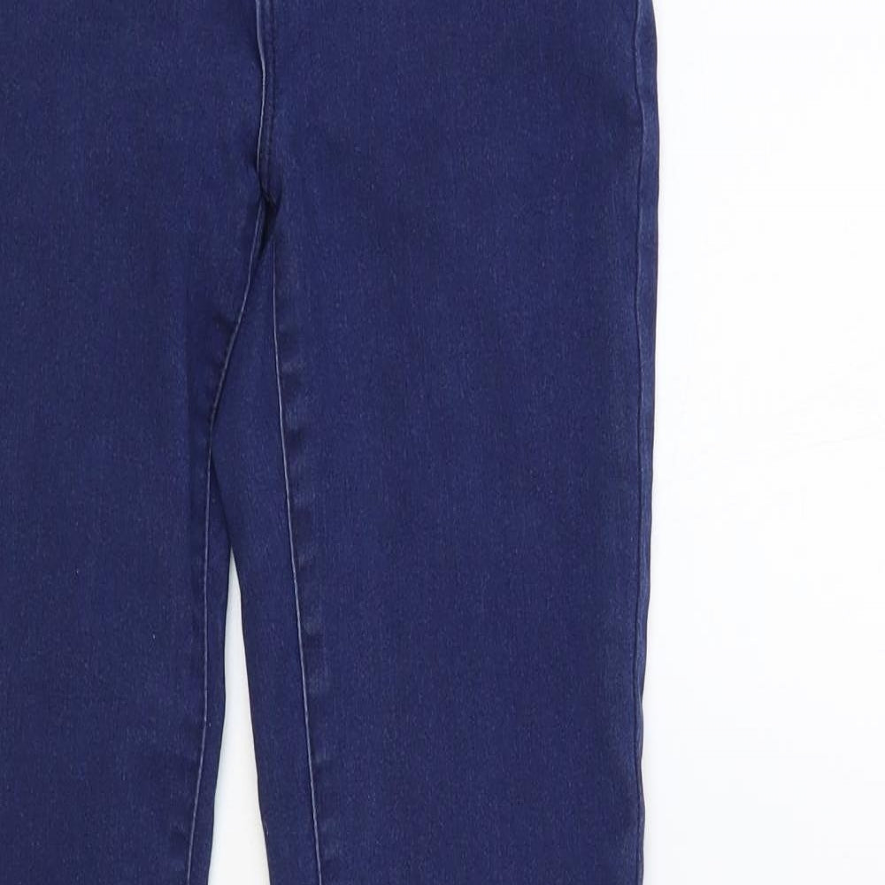 Warehouse Womens Blue Cotton Skinny Jeans Size 10 L28 in Regular Button