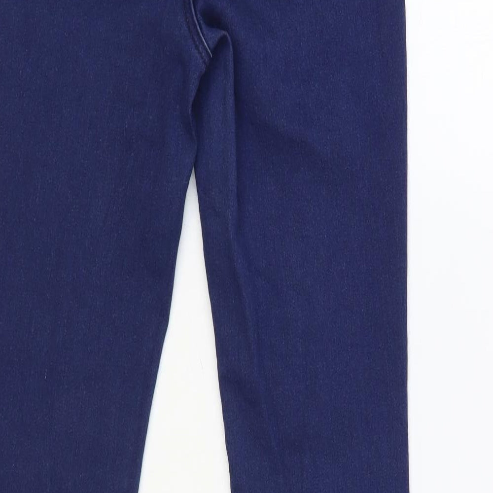 Warehouse Womens Blue Cotton Skinny Jeans Size 10 L28 in Regular Button