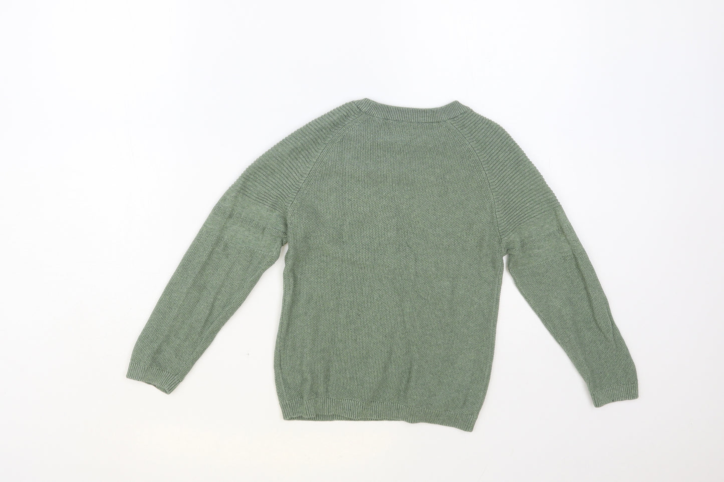 NEXT Boys Green Crew Neck Cotton Pullover Jumper Size 6 Years Pullover