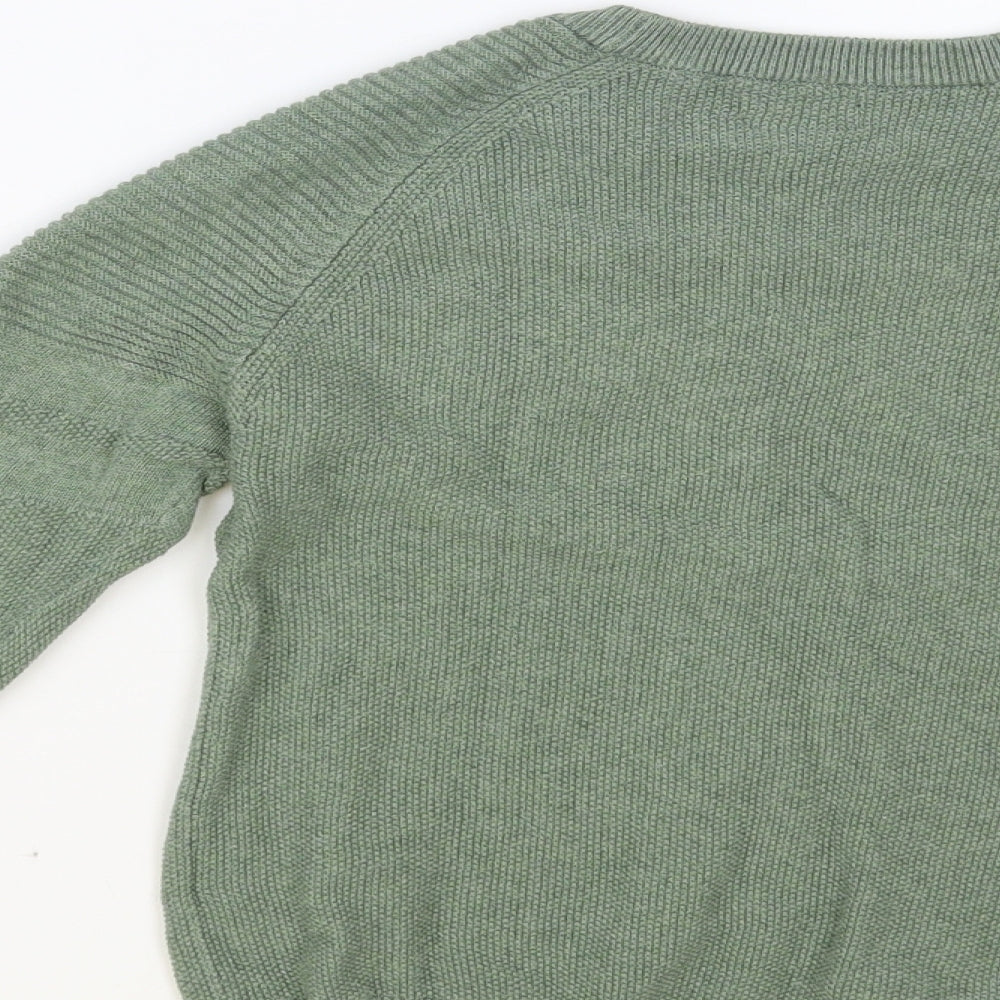 NEXT Boys Green Crew Neck Cotton Pullover Jumper Size 6 Years Pullover
