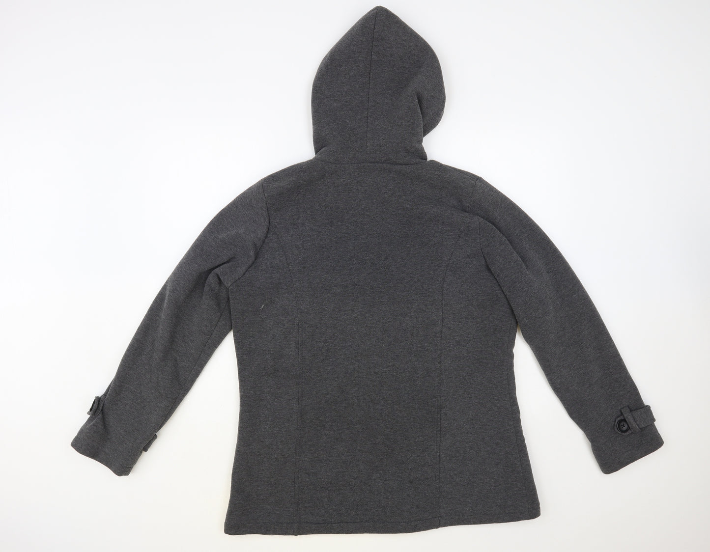 Preworn Womens Grey Jacket Size L Toggle - Fluffy Lining