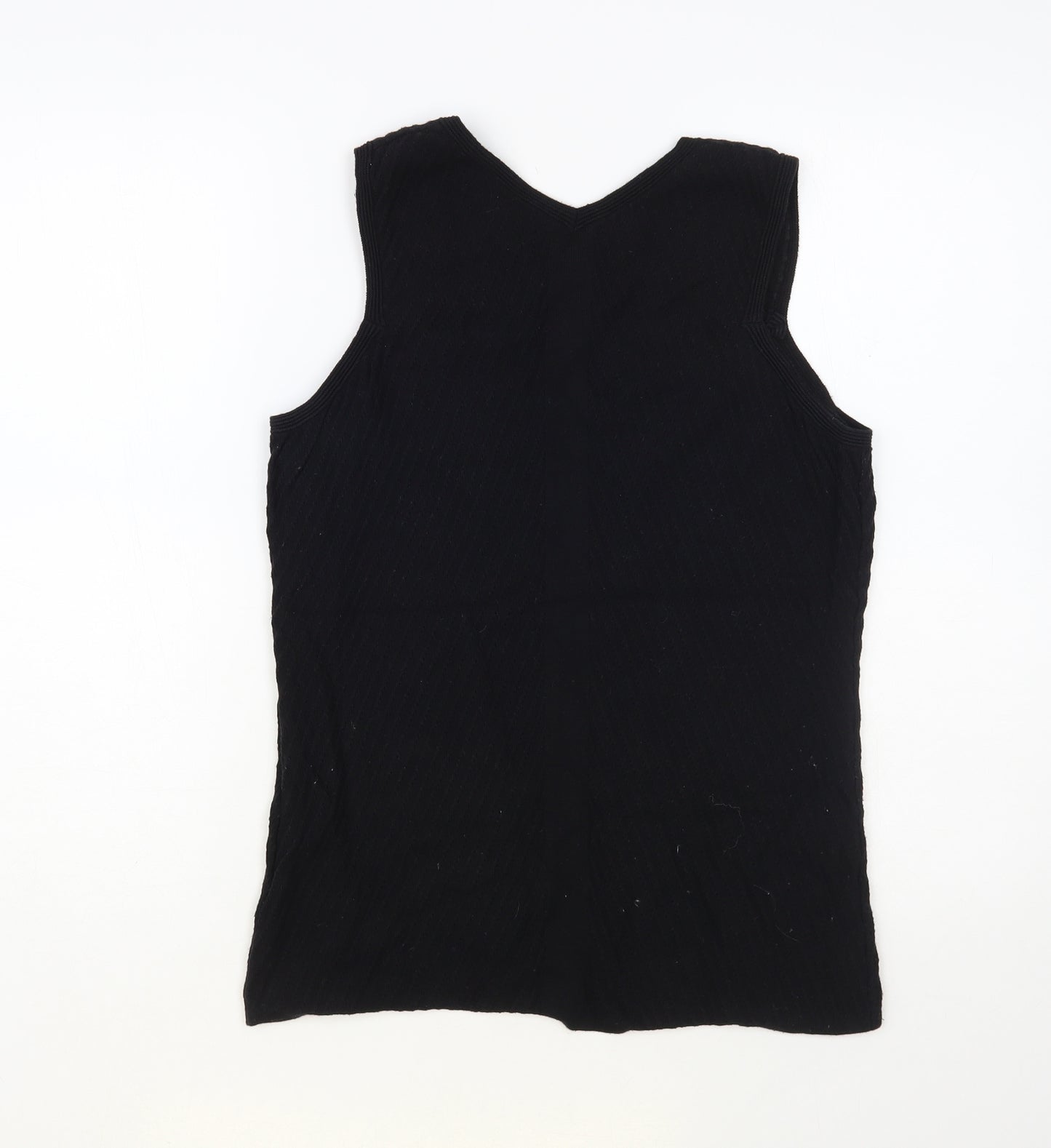 NEXT Womens Black Nylon Basic Tank Size 10 V-Neck