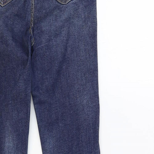 Denim & Co. Womens Blue Cotton Skinny Jeans Size 8 L28 in Regular Button