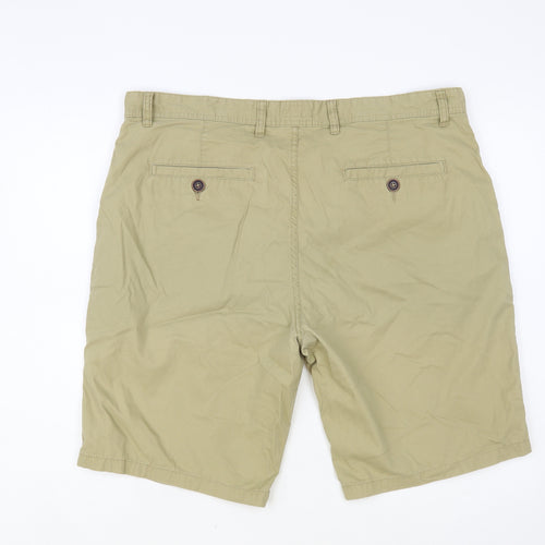 NEXT Mens Beige Cotton Chino Shorts Size 38 in L11 in Regular Button