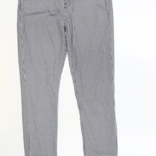 Jack Wills Womens Blue Geometric Modal Chino Trousers Size 29 in L32 in Regular Button