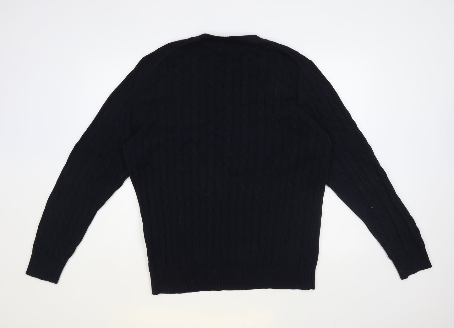 GANT Mens Blue Crew Neck Cotton Pullover Jumper Size XL