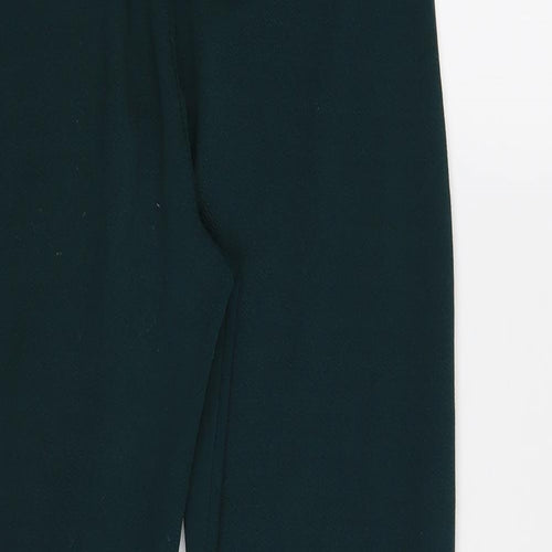 PRETTYLITTLETHING Womens Green Polyester Trousers Size 8 L27 in Regular Buckle
