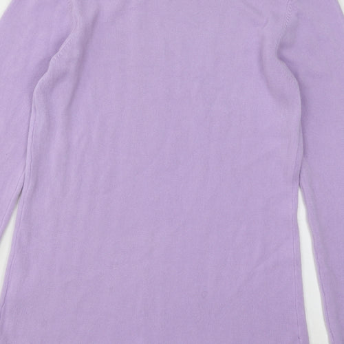 Roseanna Womens Purple Round Neck Acrylic Pullover Jumper Size M