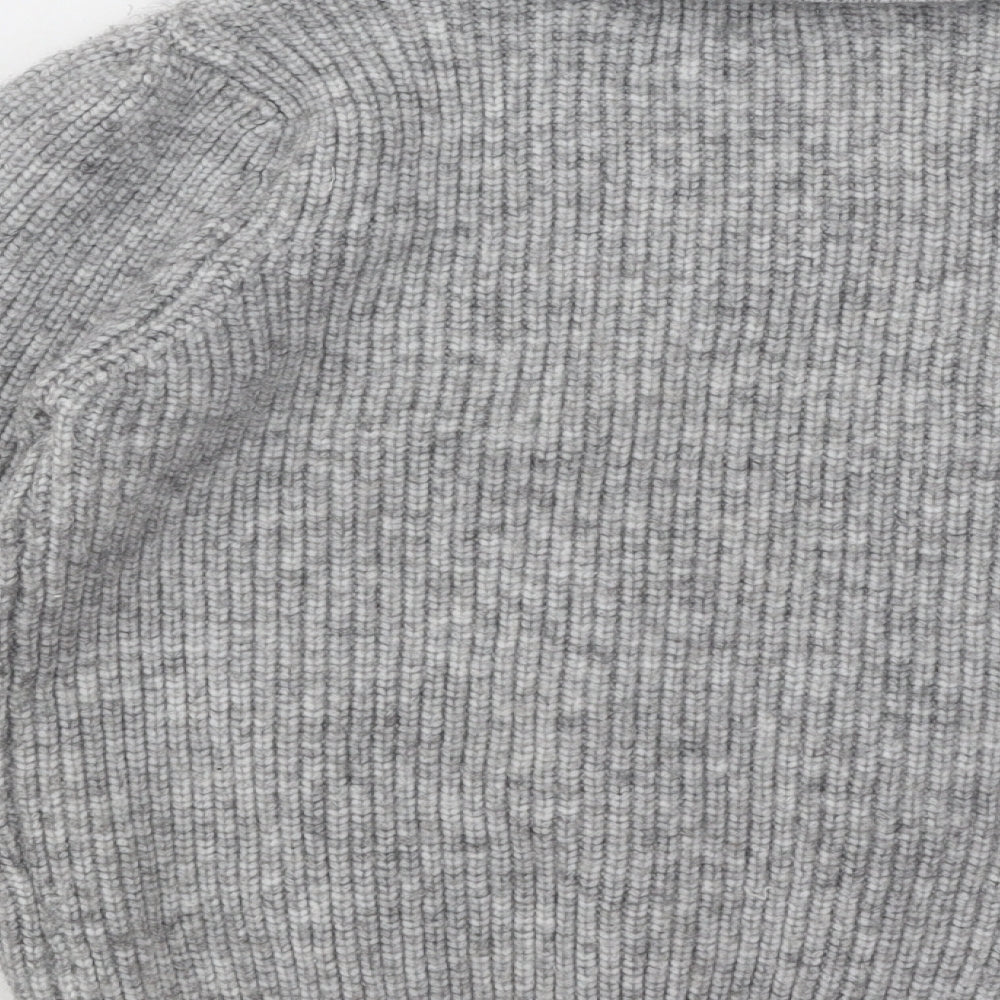 Primark Womens Grey Collared Acrylic Pullover Jumper Size 4