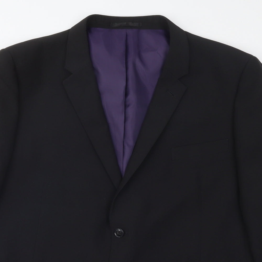 Taylor & Wright Mens Black Polyester Jacket Suit Jacket Size 46