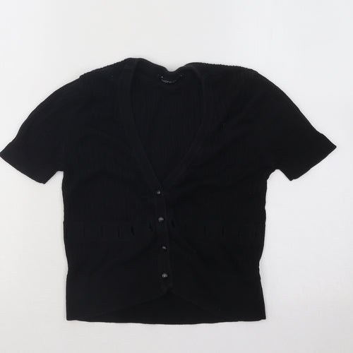 Atmosphere Womens Black V-Neck Acrylic Pullover Jumper Size 10