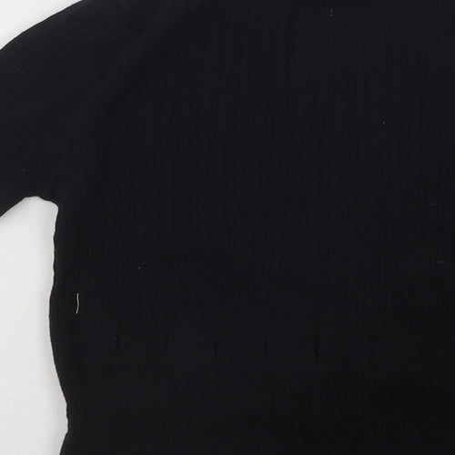 Atmosphere Womens Black V-Neck Acrylic Pullover Jumper Size 10