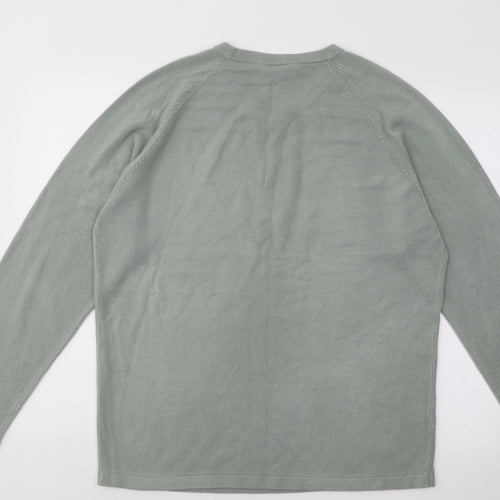 Zantos Mens Grey V-Neck Acrylic Pullover Jumper Size L