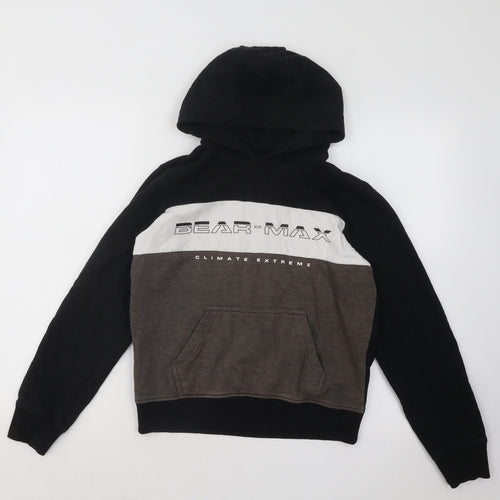 Bear-Max Boys Multicoloured Colourblock Cotton Pullover Hoodie Size L Pullover - Climate Extreme