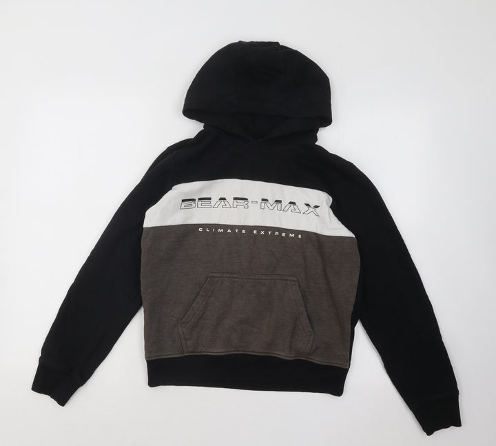 Bear-Max Boys Multicoloured Colourblock Cotton Pullover Hoodie Size L Pullover - Climate Extreme