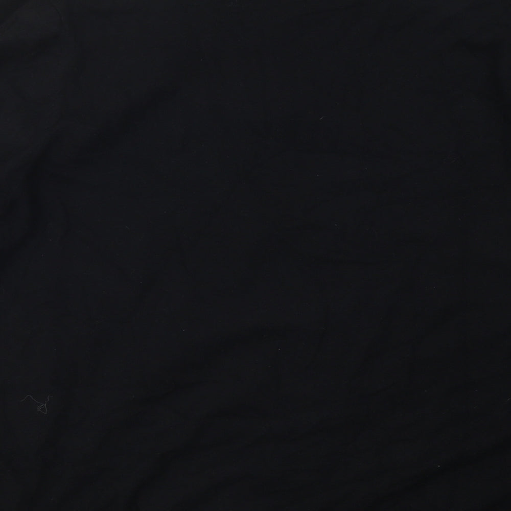 George Mens Black Collared Cotton Pullover Jumper Size 2XL