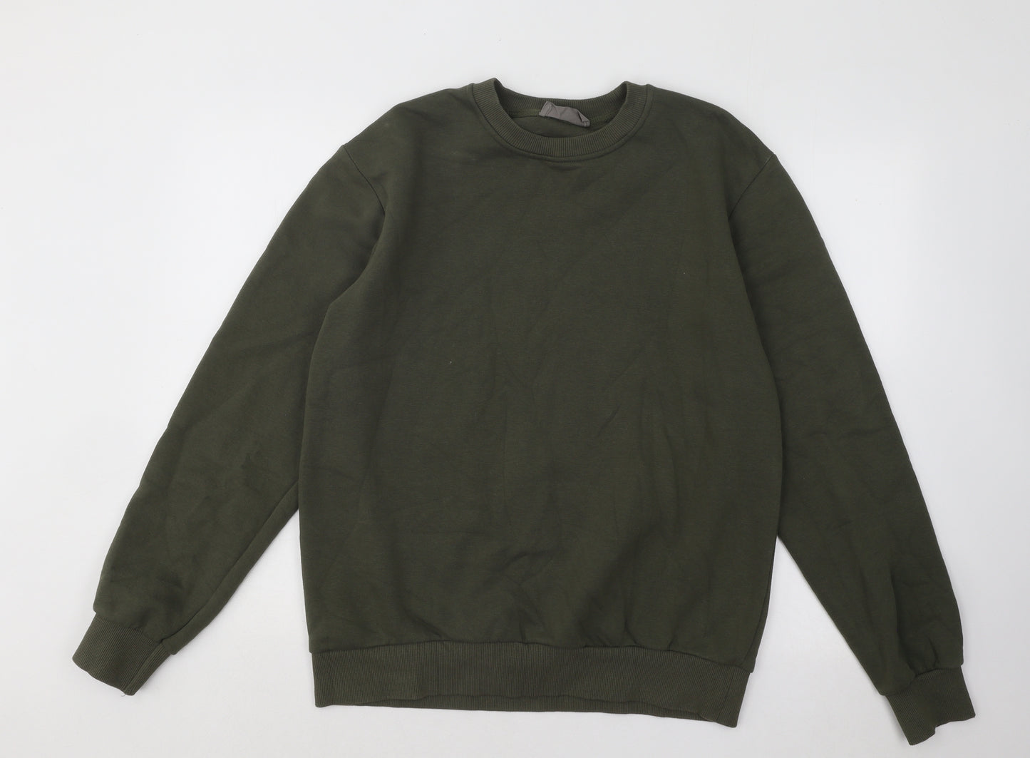 Primark Mens Green Cotton Pullover Sweatshirt Size M