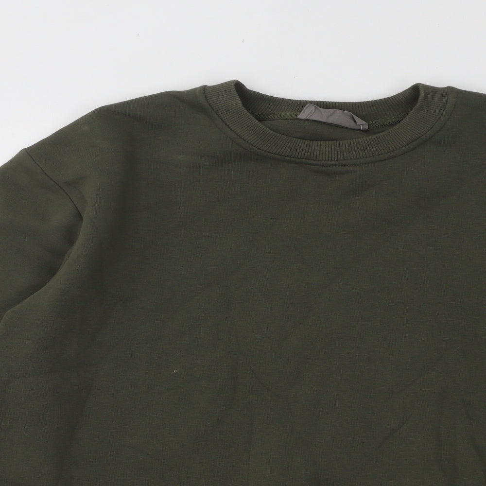Primark Mens Green Cotton Pullover Sweatshirt Size M
