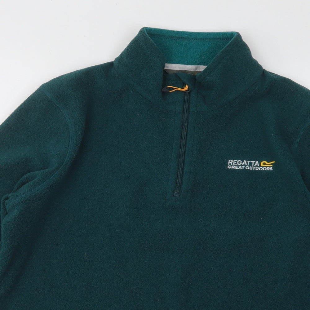 Regatta Womens Green Polyester Pullover Sweatshirt Size 10 Zip