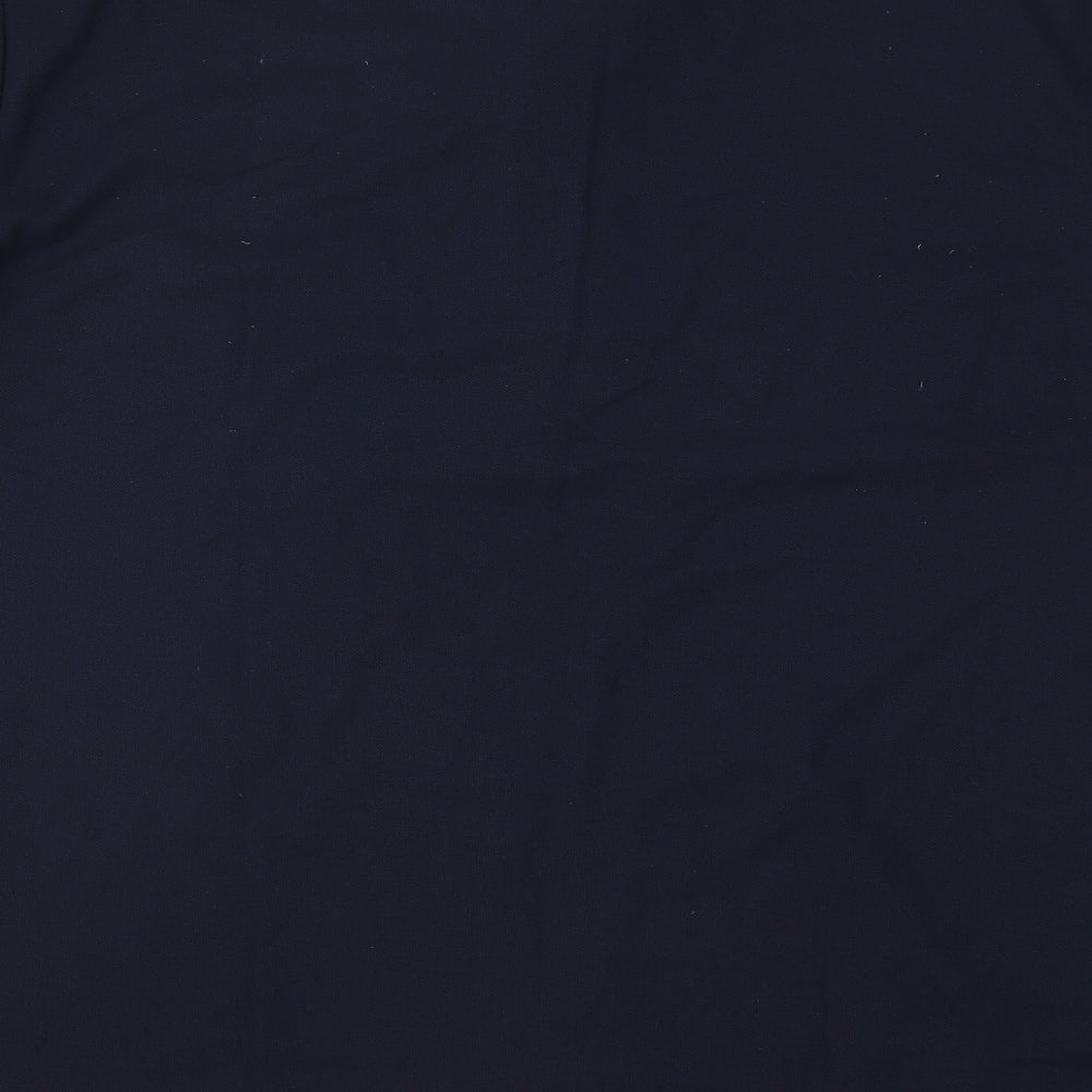 Slazenger Mens Blue Cotton Polo Size XL Collared Button