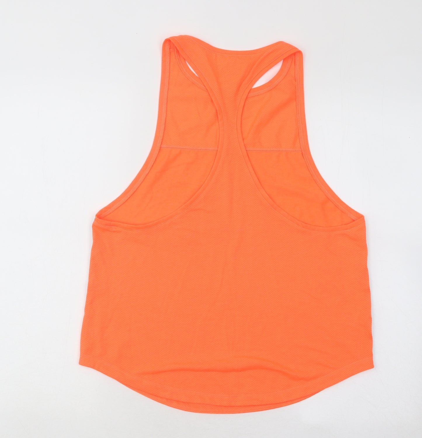 Reebok Womens Orange Polyester Basic Tank Size M Round Neck Pullover
