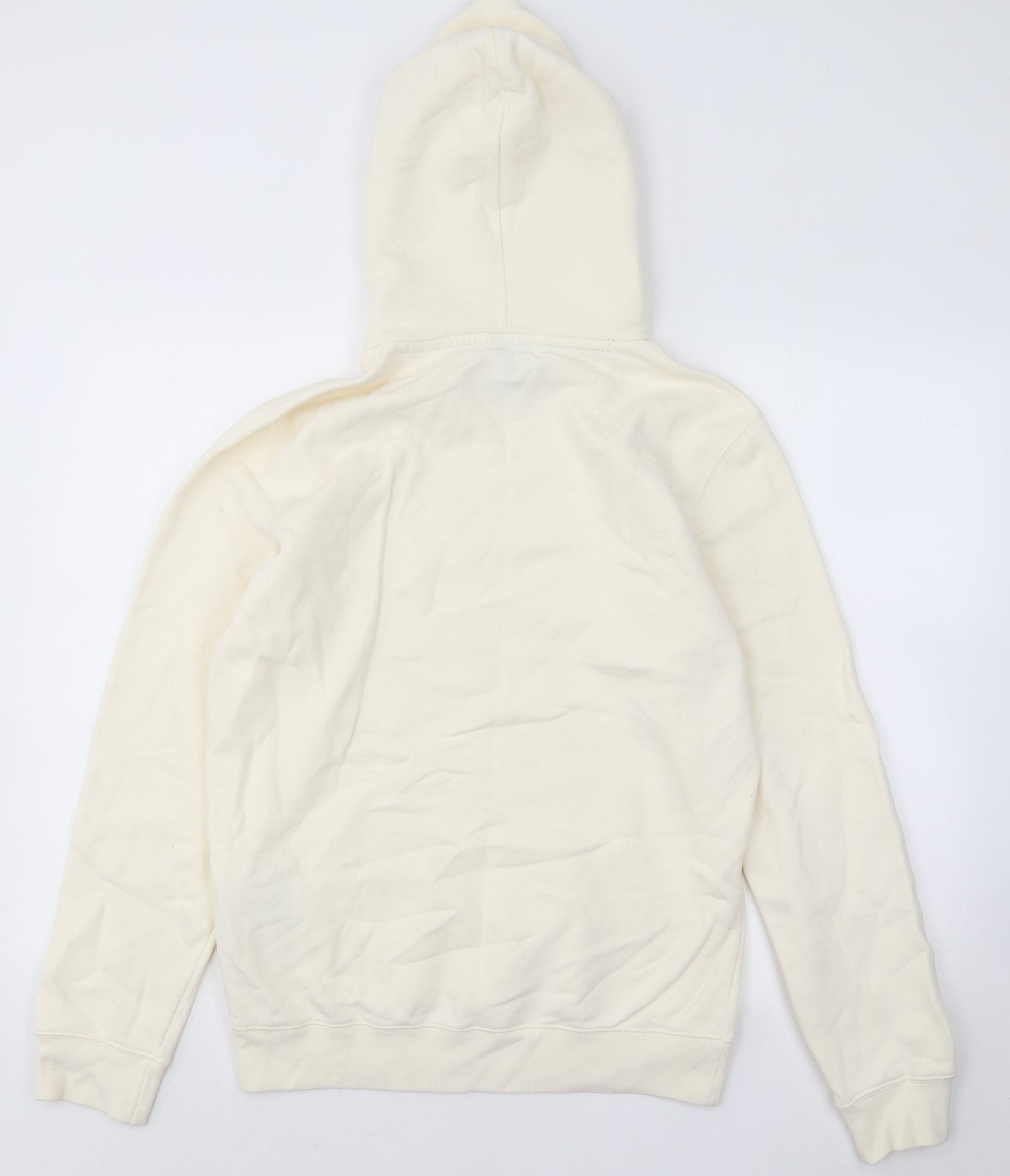 Champion Mens Ivory Cotton Pullover Hoodie Size M