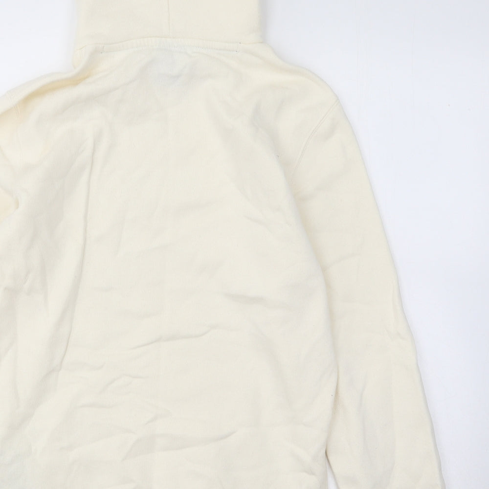 Champion Mens Ivory Cotton Pullover Hoodie Size M