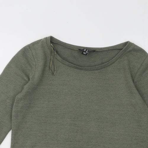 New Look Womens Green Boat Neck Polyester Pullover Jumper Size 8