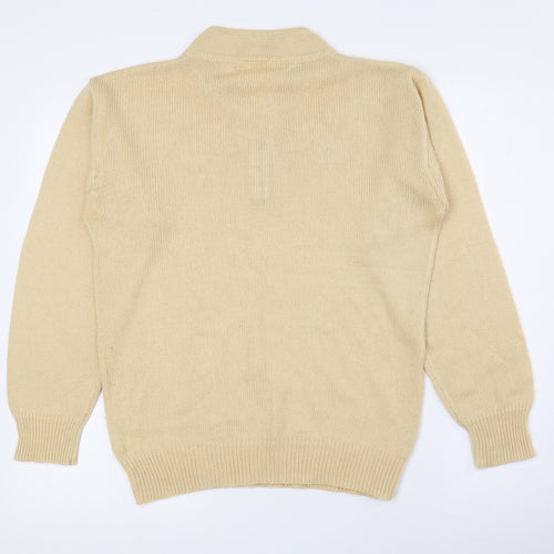 Classics Womens Gold High Neck Acrylic Pullover Jumper Size 10