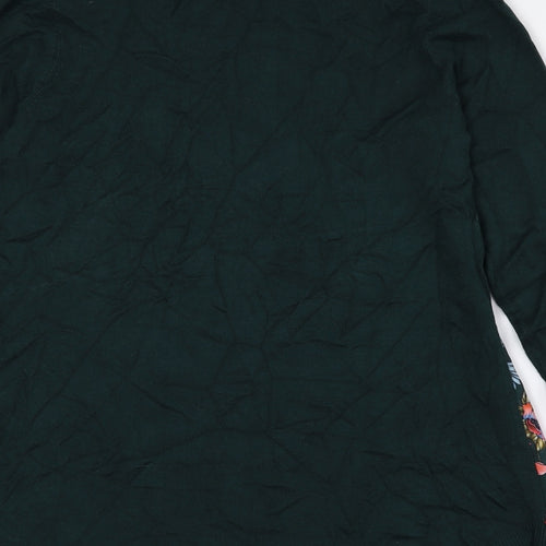 F&F Womens Multicoloured Crew Neck Floral Viscose Pullover Jumper Size 6